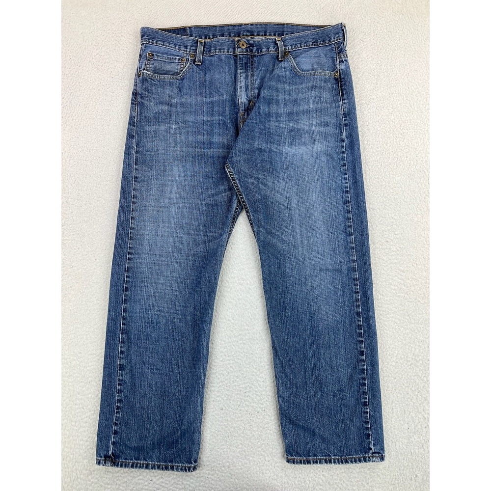 Levis 569 Jeans Mens 36x30 Blue Relaxed Straight 100% Cotton Denim Med Wash